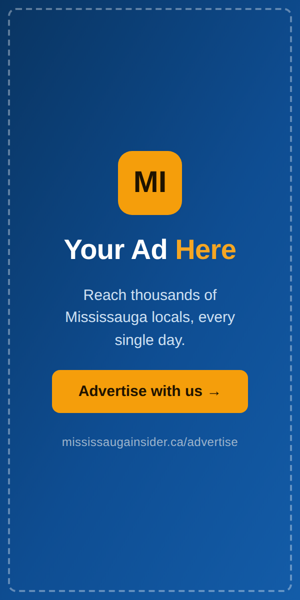 Advertise here, reach thousands of Mississauga locals